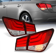 Load image into Gallery viewer, Chevrolet Cruze 2008-2015 LED Bar Tail Lights Chrome Housing Smoke Red Len White Tube