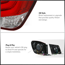 Load image into Gallery viewer, Chevrolet Cruze 2008-2015 LED Bar Tail Lights Chrome Housing Smoke Red Len White Tube