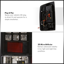 Load image into Gallery viewer, Dodge Ram 1500 2007-2008 / 2500 3500 2007-2009 LED Tail Lights Black Housing Clear Len