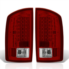 Load image into Gallery viewer, Dodge Ram 1500 2007-2008 / 2500 3500 2007-2009 LED Tail Lights Chrome Housing Red Len