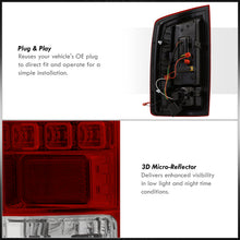 Load image into Gallery viewer, Dodge Ram 1500 2007-2008 / 2500 3500 2007-2009 LED Tail Lights Chrome Housing Red Len