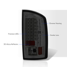 Load image into Gallery viewer, Dodge Ram 1500 2007-2008 / 2500 3500 2007-2009 LED Tail Lights Chrome Housing Smoke Len