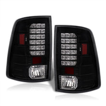 Load image into Gallery viewer, Dodge Ram 1500 2009-2018 / 2500 3500 2010-2018 LED Tail Lights Black Housing Clear Len (Excluding OEM LED Models)