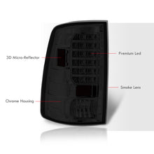 Load image into Gallery viewer, Dodge Ram 1500 2009-2018 / 2500 3500 2010-2018 LED Tail Lights Chrome Housing Smoke Len (Excluding OEM LED Models)