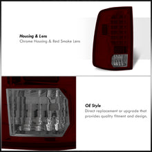 Load image into Gallery viewer, Dodge Ram 1500 2009-2018 / 2500 3500 2010-2018 LED Tail Lights Chrome Housing Red Smoke Len (Excluding OEM LED Models)