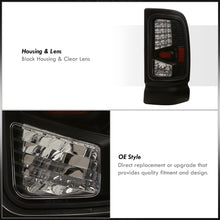 Load image into Gallery viewer, Dodge Ram 1500 1994-2001 / 2500 3500 1994-2002 LED Tail Lights Black Housing Clear Len