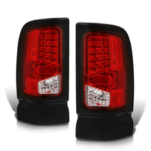 Load image into Gallery viewer, Dodge Ram 1500 1994-2001 / 2500 3500 1994-2002 LED Tail Lights Chrome Housing Red Len