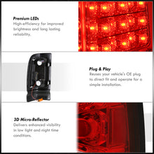 Load image into Gallery viewer, Dodge Ram 1500 1994-2001 / 2500 3500 1994-2002 LED Tail Lights Chrome Housing Red Len