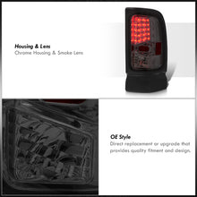 Load image into Gallery viewer, Dodge Ram 1500 1994-2001 / 2500 3500 1994-2002 LED Tail Lights Chrome Housing Smoke Len
