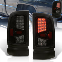 Load image into Gallery viewer, Dodge Ram 1500 1994-2001 / 2500 3500 1994-2002 LED Tail Lights Black Housing Smoke Len