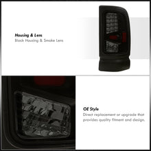 Load image into Gallery viewer, Dodge Ram 1500 1994-2001 / 2500 3500 1994-2002 LED Tail Lights Black Housing Smoke Len