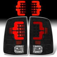 Load image into Gallery viewer, Dodge Ram 1500 2009-2018 / 2500 3500 2010-2018 LED Bar Tail Lights Black Housing Clear Len Red Tube (Excluding OEM LED Models)