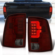 Load image into Gallery viewer, Dodge Ram 1500 2009-2018 / 2500 3500 2010-2018 LED Bar Tail Lights Chrome Housing Red Smoke Len White Tube (Excluding OEM LED Models)