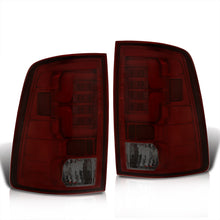 Load image into Gallery viewer, Dodge Ram 1500 2009-2018 / 2500 3500 2010-2018 LED Bar Tail Lights Chrome Housing Red Smoke Len White Tube (Excluding OEM LED Models)