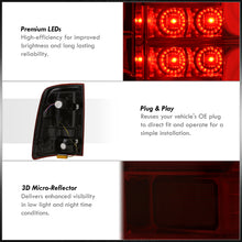 Load image into Gallery viewer, Dodge Ram 1500 2009-2018 / 2500 3500 2010-2018 LED Bar Tail Lights Chrome Housing Red Smoke Len White Tube (Excluding OEM LED Models)
