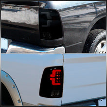 Load image into Gallery viewer, Dodge Ram 1500 2009-2018 / 2500 3500 2010-2018 LED Bar Tail Lights Black Housing Smoke Len White Tube (Excluding OEM LED Models)