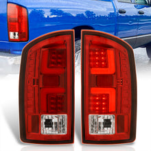 Load image into Gallery viewer, Dodge Ram 1500 2002-2006 / 2500 3500 2003-2006 LED Bar Tail Lights Chrome Housing Red Len White Tube (Excluding OEM LED Models)