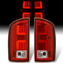 Load image into Gallery viewer, Dodge Ram 1500 2002-2006 / 2500 3500 2003-2006 LED Bar Tail Lights Chrome Housing Red Len White Tube (Excluding OEM LED Models)