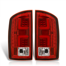 Load image into Gallery viewer, Dodge Ram 1500 2002-2006 / 2500 3500 2003-2006 LED Bar Tail Lights Chrome Housing Red Len White Tube (Excluding OEM LED Models)
