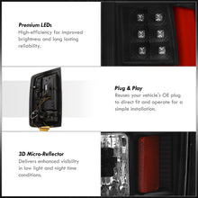 Load image into Gallery viewer, Dodge Ram 1500 2002-2006 / 2500 3500 2003-2006 LED Bar Tail Lights Black Housing Clear Len Red Tube (Excluding OEM LED Models)