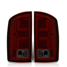 Load image into Gallery viewer, Dodge Ram 1500 2002-2006 / 2500 3500 2003-2006 LED Bar Tail Lights Chrome Housing Red Smoke Len White Tube (Excluding OEM LED Models)