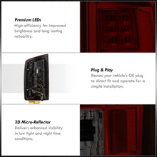 Load image into Gallery viewer, Dodge Ram 1500 2002-2006 / 2500 3500 2003-2006 LED Bar Tail Lights Chrome Housing Red Smoke Len White Tube (Excluding OEM LED Models)