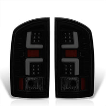 Load image into Gallery viewer, Dodge Ram 1500 2002-2006 / 2500 3500 2003-2006 LED Bar Tail Lights Black Housing Smoke Len White Tube (Excluding OEM LED Models)