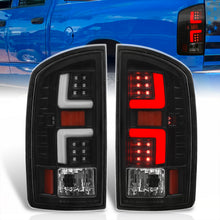 Load image into Gallery viewer, Dodge Ram 1500 2002-2006 / 2500 3500 2003-2006 LED Bar Tail Lights Black Housing Clear Len White Tube (Excluding OEM LED Models)