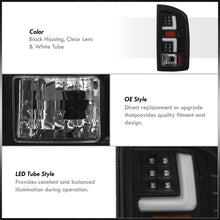 Load image into Gallery viewer, Dodge Ram 1500 2002-2006 / 2500 3500 2003-2006 LED Bar Tail Lights Black Housing Clear Len White Tube (Excluding OEM LED Models)