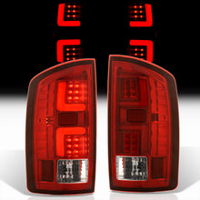 Load image into Gallery viewer, Dodge Ram 1500 2007-2008 / 2500 3500 2007-2009 LED Bar Tail Lights Chrome Housing Red Len White Tube (Excluding OEM LED Models)