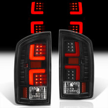 Load image into Gallery viewer, Dodge Ram 1500 2007-2008 / 2500 3500 2007-2009 LED Bar Tail Lights Black Housing Clear Len Red Tube (Excluding OEM LED Models)
