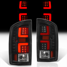 Load image into Gallery viewer, Dodge Ram 1500 2007-2008 / 2500 3500 2007-2009 LED Bar Tail Lights Black Housing Clear Len Red Tube (Excluding OEM LED Models)