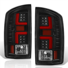 Load image into Gallery viewer, Dodge Ram 1500 2007-2008 / 2500 3500 2007-2009 LED Bar Tail Lights Black Housing Clear Len Red Tube (Excluding OEM LED Models)