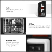 Load image into Gallery viewer, Dodge Ram 1500 2007-2008 / 2500 3500 2007-2009 LED Bar Tail Lights Black Housing Clear Len White Tube (Excluding OEM LED Models)