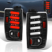 Load image into Gallery viewer, Ford Expedition 1997-2002 LED Bar Tail Lights Black Housing Clear Len White Tube