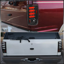 Load image into Gallery viewer, Ford Expedition 1997-2002 LED Bar Tail Lights Black Housing Clear Len White Tube