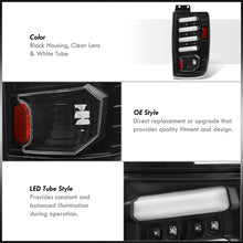Load image into Gallery viewer, Ford Expedition 1997-2002 LED Bar Tail Lights Black Housing Clear Len White Tube