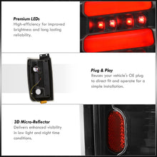 Load image into Gallery viewer, Ford Expedition 1997-2002 LED Bar Tail Lights Black Housing Clear Len White Tube