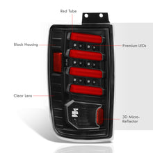 Load image into Gallery viewer, Ford Expedition 1997-2002 LED Bar Tail Lights Black Housing Clear Len Red Tube