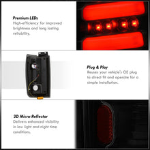 Load image into Gallery viewer, Ford Expedition 1997-2002 LED Bar Tail Lights Black Housing Smoke Len White Tube