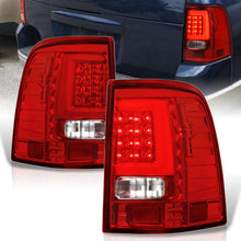 Load image into Gallery viewer, Ford Explorer 2002-2005 LED Bar Tail Lights Chrome Housing Red Len White Tube