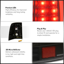 Load image into Gallery viewer, Ford Explorer 2002-2005 LED Bar Tail Lights Black Housing Clear Len White Tube