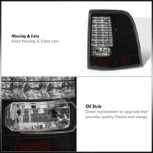 Load image into Gallery viewer, Ford Explorer 2002-2005 LED Tail Lights Black Housing Clear Len