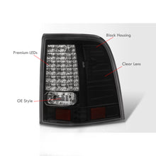 Load image into Gallery viewer, Ford Explorer 2002-2005 LED Tail Lights Black Housing Clear Len