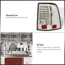 Load image into Gallery viewer, Ford Explorer 2002-2005 LED Tail Lights Chrome Housing Clear Len