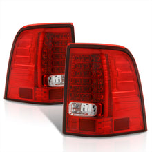 Load image into Gallery viewer, Ford Explorer 2002-2005 LED Tail Lights Chrome Housing Red Len