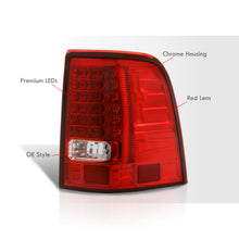 Load image into Gallery viewer, Ford Explorer 2002-2005 LED Tail Lights Chrome Housing Red Len