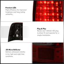 Load image into Gallery viewer, Ford Explorer 2002-2005 LED Tail Lights Chrome Housing Red Smoke Len