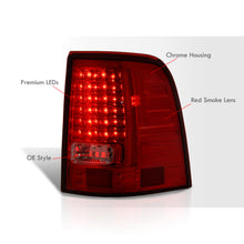 Load image into Gallery viewer, Ford Explorer 2002-2005 LED Tail Lights Chrome Housing Red Smoke Len