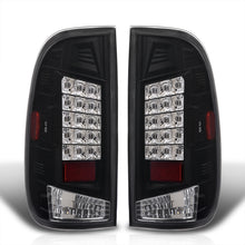 Load image into Gallery viewer, Ford F150 1997-2003 / F250 Light Duty 1997-1999 / F250 F350 F450 F550 Super Duty 1999-2007 LED Tail Lights Black Housing Clear Len (Styleside Models Only)